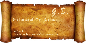 Gelencsér Dalma névjegykártya