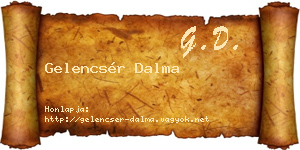 Gelencsér Dalma névjegykártya